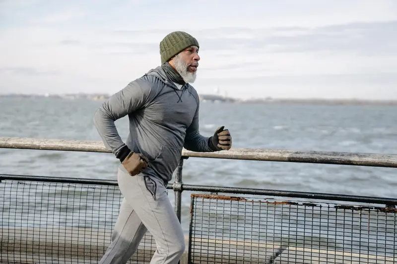 Man running for exercise